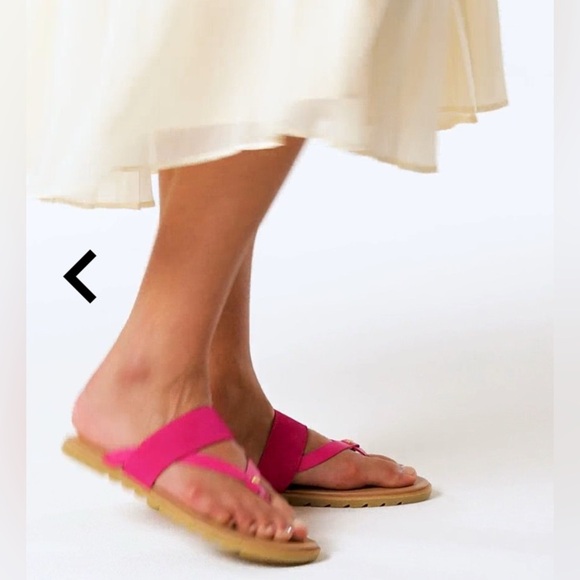 New Sorel Ella II Easy Sandals Flip Flops Size 10.5 Pink Suede Womens - Picture 9 of 9